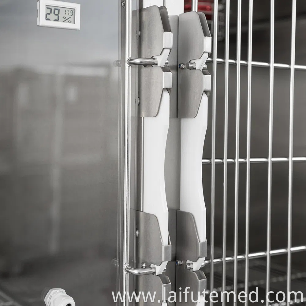 High Quality Stainless Steel Medical Cage Animal Pet Infrared Therapy Inpatient Intensive Care Oxygen for Vet Clinic Veterinary Cage